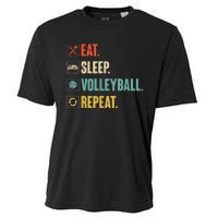 Eat Sleep Volleyball Repeat Vintage Volleyball Cooling Performance Crew T-Shirt