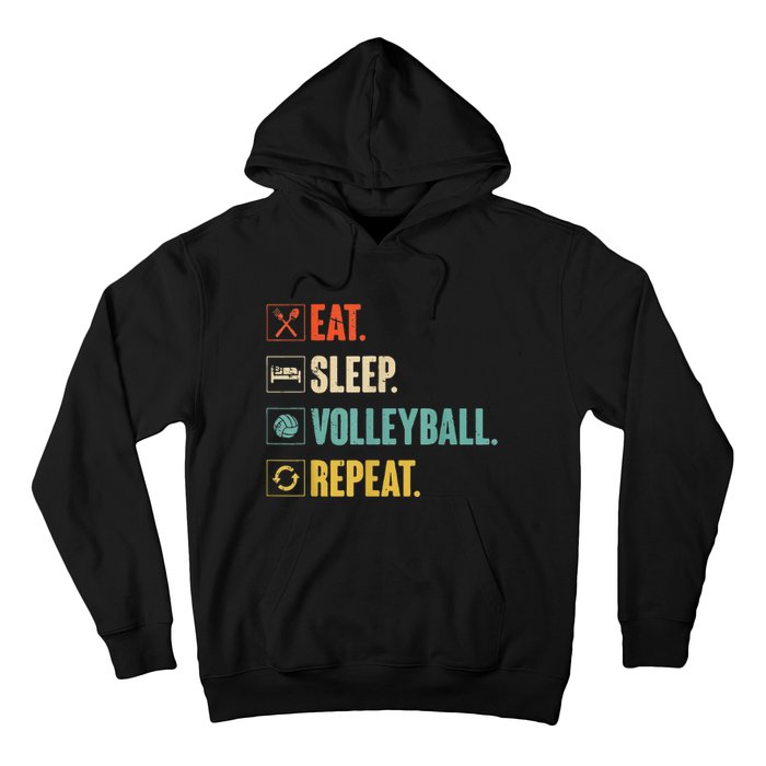 Eat Sleep Volleyball Repeat Vintage Volleyball Hoodie