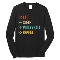 Eat Sleep Volleyball Repeat Vintage Volleyball Long Sleeve Shirt