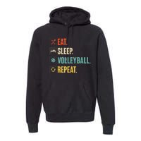 Eat Sleep Volleyball Repeat Vintage Volleyball Premium Hoodie