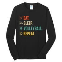 Eat Sleep Volleyball Repeat Vintage Volleyball Tall Long Sleeve T-Shirt