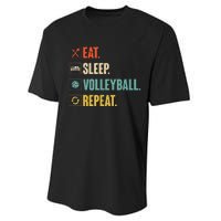 Eat Sleep Volleyball Repeat Vintage Volleyball Performance Sprint T-Shirt