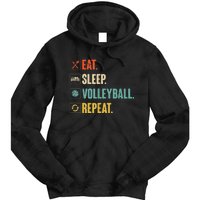 Eat Sleep Volleyball Repeat Vintage Volleyball Tie Dye Hoodie