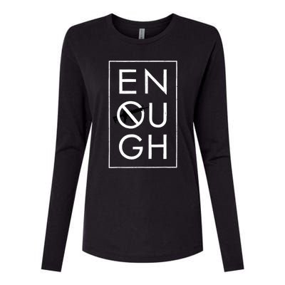 Enough School Walkout Shirt #Enough Ban Assault Weapons Womens Cotton Relaxed Long Sleeve T-Shirt