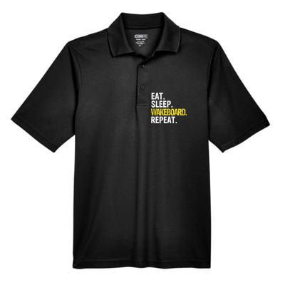 Eat Sleep Wakeboard Repeat Gift Men's Origin Performance Pique Polo