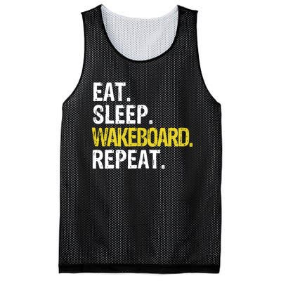 Eat Sleep Wakeboard Repeat Gift Mesh Reversible Basketball Jersey Tank