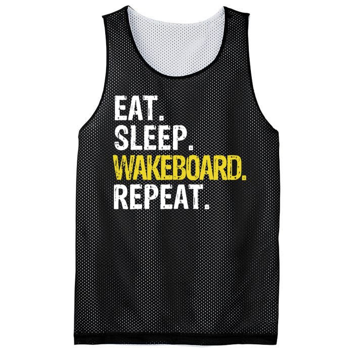 Eat Sleep Wakeboard Repeat Gift Mesh Reversible Basketball Jersey Tank