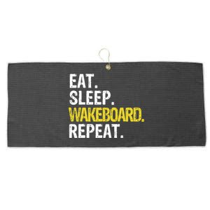 Eat Sleep Wakeboard Repeat Gift Large Microfiber Waffle Golf Towel