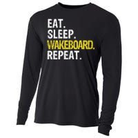 Eat Sleep Wakeboard Repeat Gift Cooling Performance Long Sleeve Crew