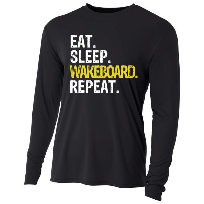 Eat Sleep Wakeboard Repeat Gift Cooling Performance Long Sleeve Crew