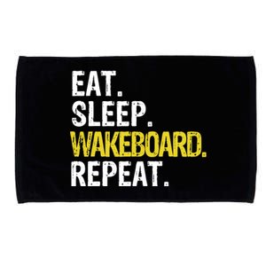 Eat Sleep Wakeboard Repeat Gift Microfiber Hand Towel