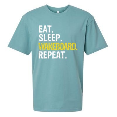 Eat Sleep Wakeboard Repeat Gift Sueded Cloud Jersey T-Shirt