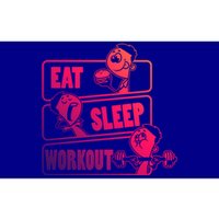 Eat Sleep Workout Repeat Gift Funny Work Out Gym Gift Bumper Sticker