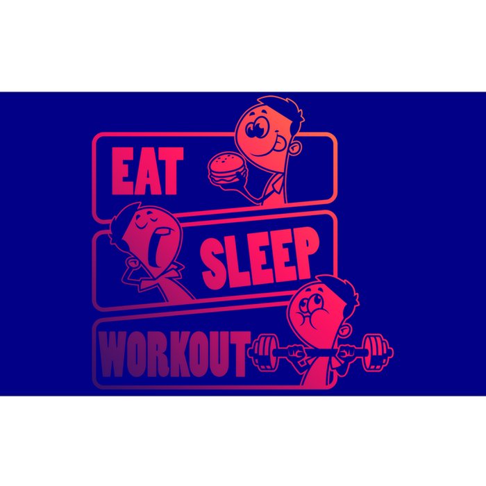 Eat Sleep Workout Repeat Gift Funny Work Out Gym Gift Bumper Sticker