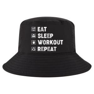 Eat Sleep Workout Repeat Funny Workout Gym Fitness Funny Gift Cool Comfort Performance Bucket Hat