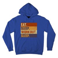 Eat Sleep Workout Repeat Funny Gift Funny Vintage Bodybuilder Gym Meaningful Gif Hoodie