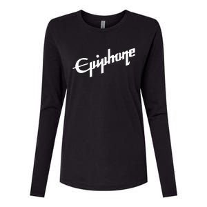 Epiphone Style White Womens Cotton Relaxed Long Sleeve T-Shirt