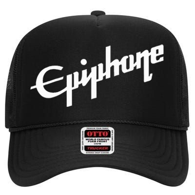 Epiphone Style White High Crown Mesh Back Trucker Hat