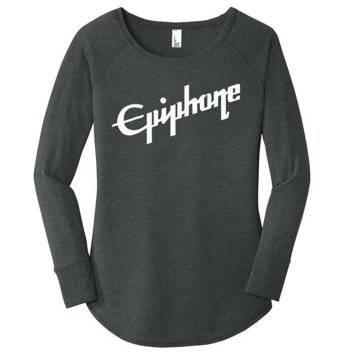 Epiphone Style White Women's Perfect Tri Tunic Long Sleeve Shirt