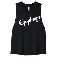 Epiphone Style White Women's Racerback Cropped Tank