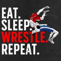 Eat Sleep Wrestle Repeat Cool Comfort Performance Bucket Hat