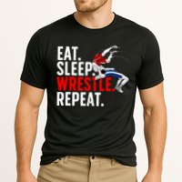 Eat Sleep Wrestle Repeat Cooling Performance Crew T-Shirt