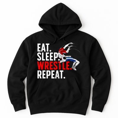 Eat Sleep Wrestle Repeat Hoodie