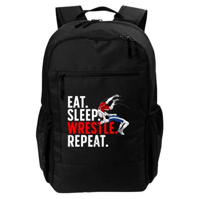 Eat Sleep Wrestle Repeat Backpack