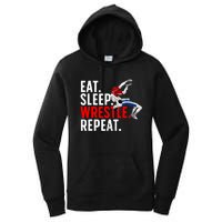 Eat Sleep Wrestle Repeat Women's Pullover Hoodie