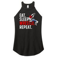 Eat Sleep Wrestle Repeat Women’s Perfect Tri Rocker Tank