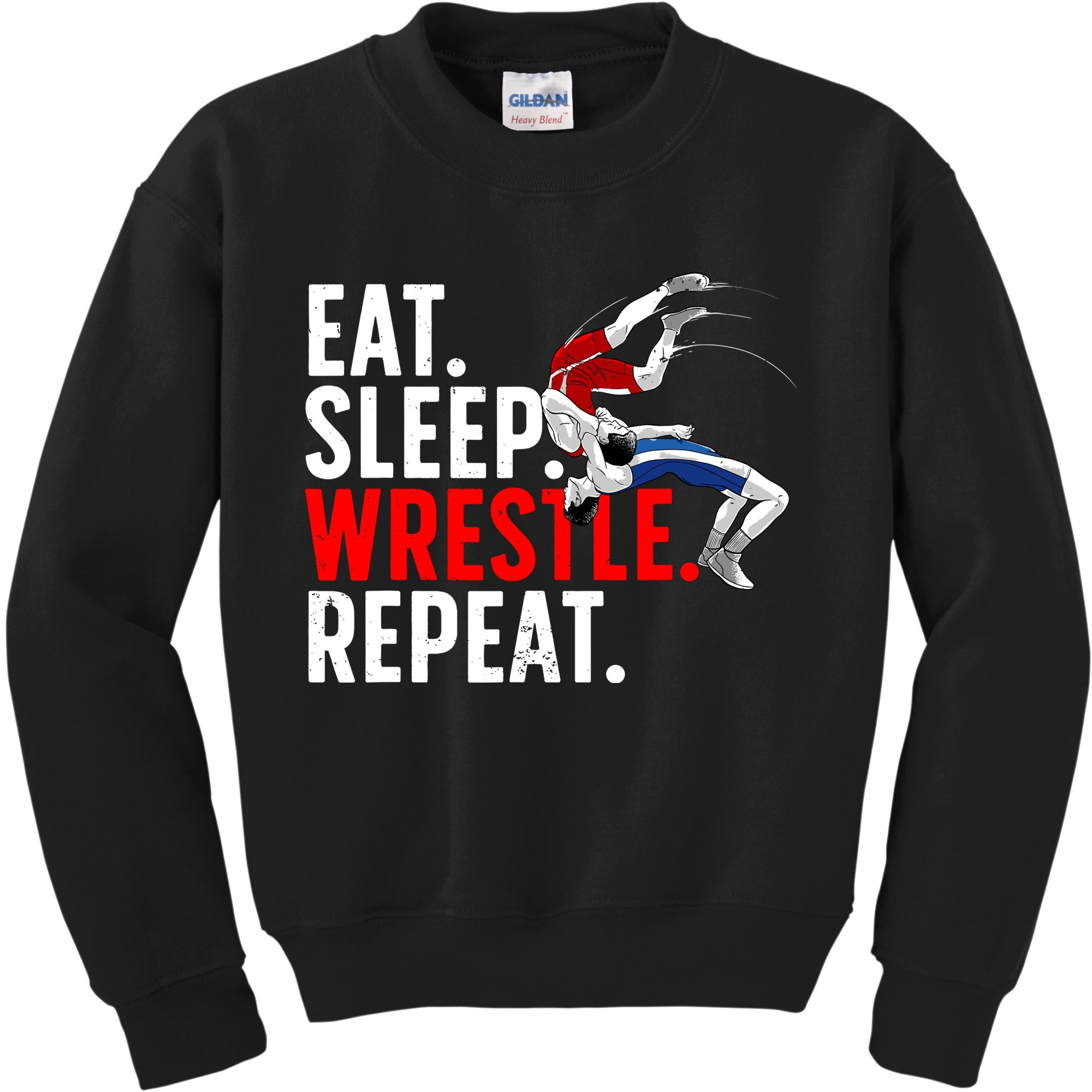 Eat Sleep Wrestle Repeat Kids Sweatshirt