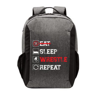 Eat Sleep Wrestle Repeat Funny Wrestling Wrestler  Vector Backpack