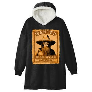 El Squatcho Wanted Poster – Western Bigfoot Funny Sasquatch Hooded Wearable Blanket