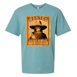 El Squatcho Wanted Poster – Western Bigfoot Funny Sasquatch Sueded Cloud Jersey T-Shirt