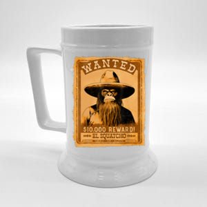 El Squatcho Wanted Poster – Western Bigfoot Funny Sasquatch Beer Stein