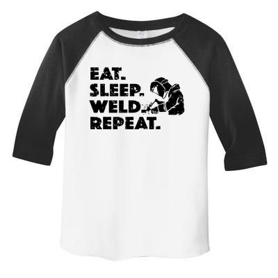 Eat Sleep Weld Repeat Funny Welder Toddler Fine Jersey T-Shirt