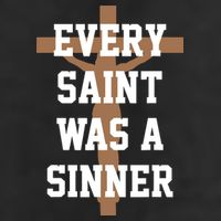 Every Saint Was A Sinner 7 Panel Mesh Trucker Snapback Hat