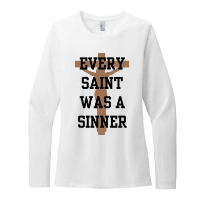 Every Saint Was A Sinner Womens CVC Long Sleeve Shirt