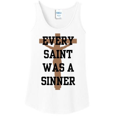 Every Saint Was A Sinner Ladies Essential Tank