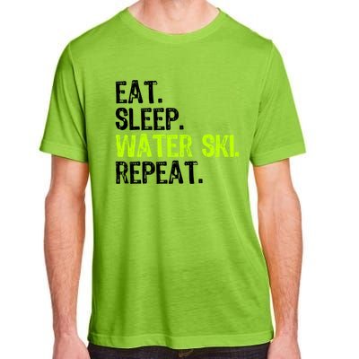 Eat Sleep Water Ski Repeat Skiing Skier Funny Waterski Funny Gift Adult ChromaSoft Performance T-Shirt