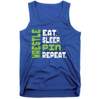 Eat Sleep Wrestle Repeat Wrestling Warm Up Gift Tank Top