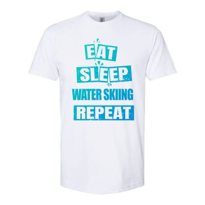 Eat Sleep Water Skiing Repeat Funny Water Skiing Great Gift Softstyle® CVC T-Shirt