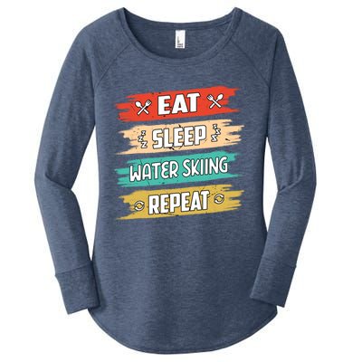 Eat Sleep Water Skiing Repeat Water Skiing Water Skier Gift Women's Perfect Tri Tunic Long Sleeve Shirt