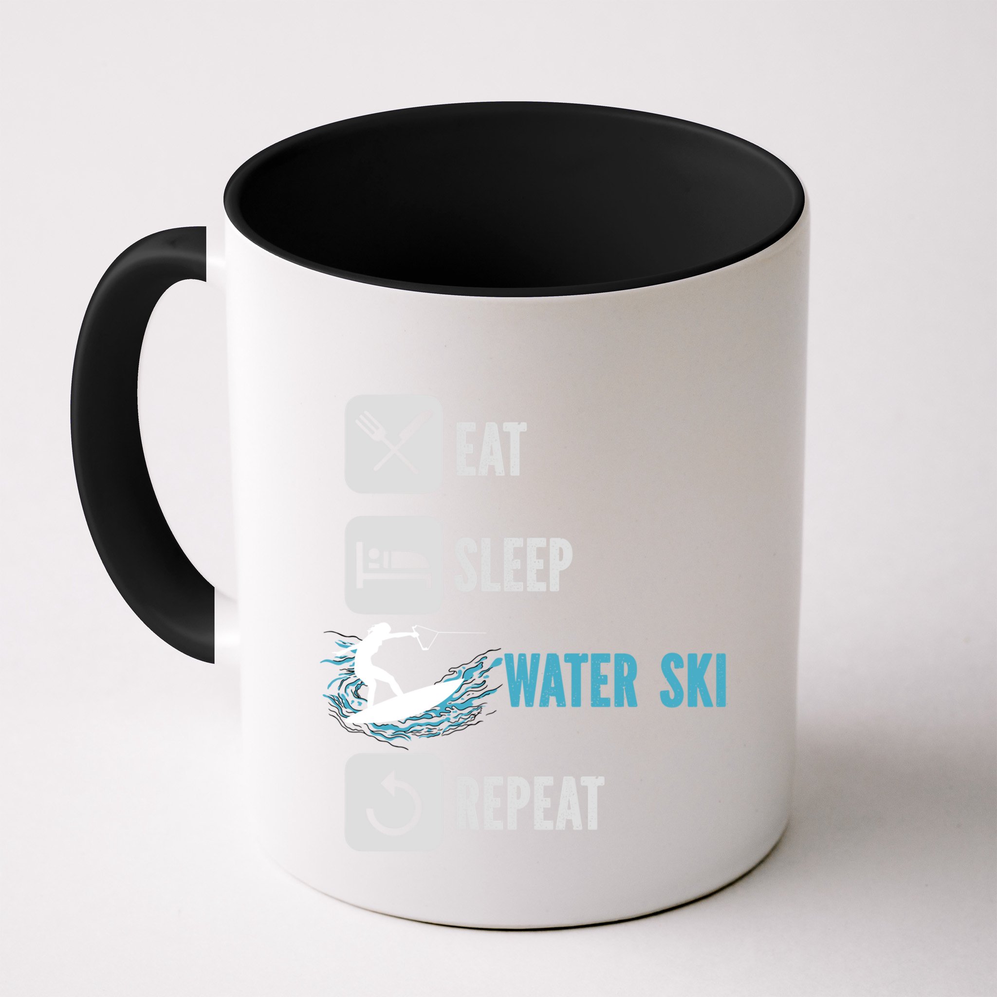 Eat Sleep Waterski Repeat Water Sports Skiing Gift Mug