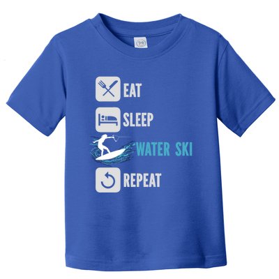 Eat Sleep Waterski Repeat Water Sports Skiing Gift Toddler T-Shirt