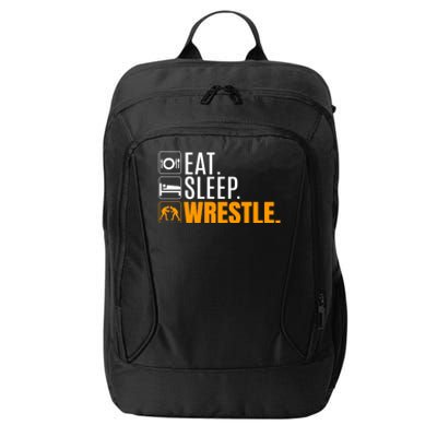 Eat Sleep Wrestle Quote Gift For Wrestler Wrestling Funny Gift City Backpack