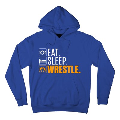 Eat Sleep Wrestle Quote Gift For Wrestler Wrestling Funny Gift Hoodie