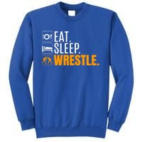 Eat Sleep Wrestle Quote Gift For Wrestler Wrestling Funny Gift Sweatshirt