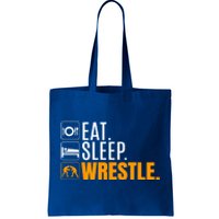 Eat Sleep Wrestle Quote Gift For Wrestler Wrestling Funny Gift Tote Bag