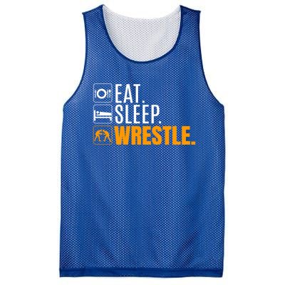 Eat Sleep Wrestle Quote Gift For Wrestler Wrestling Funny Gift Mesh Reversible Basketball Jersey Tank